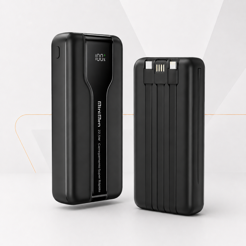 Carregador Portátil Power Bank Minimen 20.000mah Carregamento Rápido 22,5W