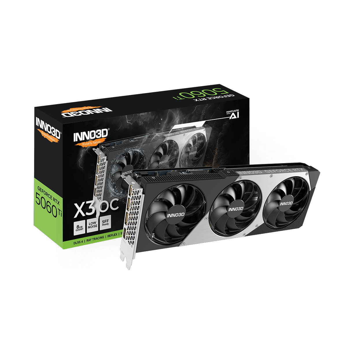 Gpu Inno3d Geforce Rtx 5060 Ti 8gb 128bits Gddr7 X3 Oc N506t3-08d7x-193075l
