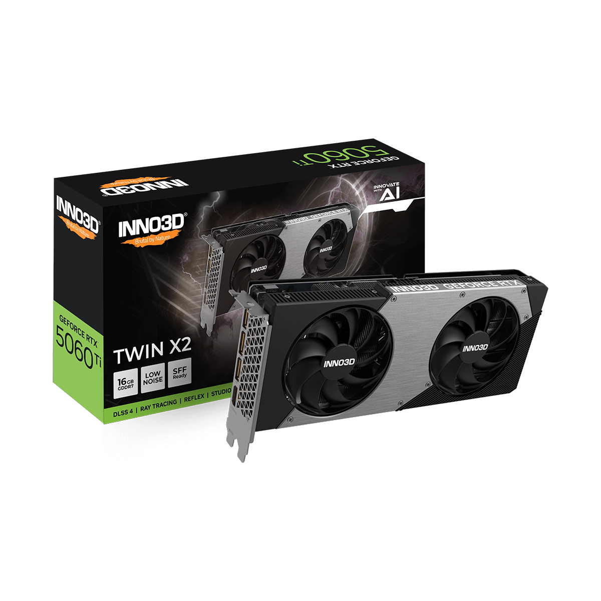 Gpu Inno3d Geforce Rtx 5060 Ti 16gb 128bits Gddr7 X2 N506t2-16d7-191073n